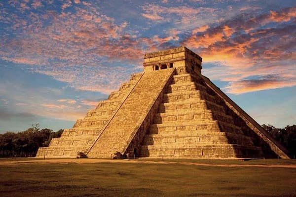 El Castillo pyramid at Chichen Itza, ancient Mayan archaeological site